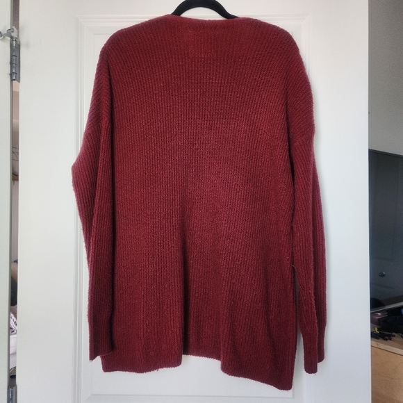 Hollister Red Knit Cardigan - Size small - Picture 5 of 9